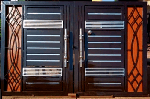 Rustic bronze steel gate design M46 | गेट डिजाइन