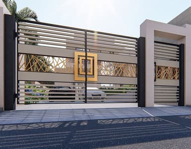 Custom wrought iron gate design for residential property