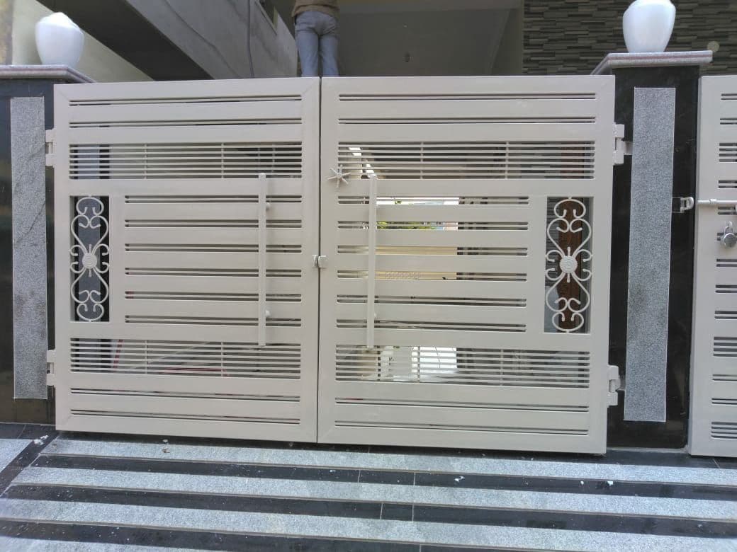 Minimalist steel boundary gate design M312 | गेट डिजाइन