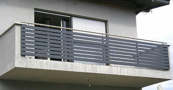 Glass railing with steel frame Rail4